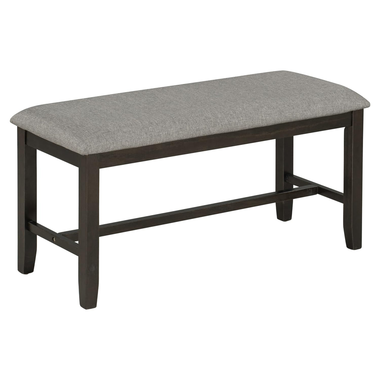 Harper & Bright Designs 6 Piece Wooden Dining Table Set with Upholstered Bench and 4 Dining Chairs, Kitchen Table Set Family Furniture for 6 People (Dark Espresso) Harper & Bright Designs