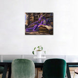 Rebotipy Fantasy Dragon with Ancient Books DIY Paint by Numbers for Adults Beginner,Enchanting Purple Dragon in Mystical Library,Painting by Numbers Kits DIY Oil Painting for Home Decor 40x50cm Rebotipy