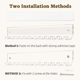 milylove Acrylic Necklace Holder 2 Pack Wall Mounted Necklace Organizer Hanging Jewelry Organizer with 12 Hooks for Necklaces, Bracelets, Rings and Bangles Display milylove