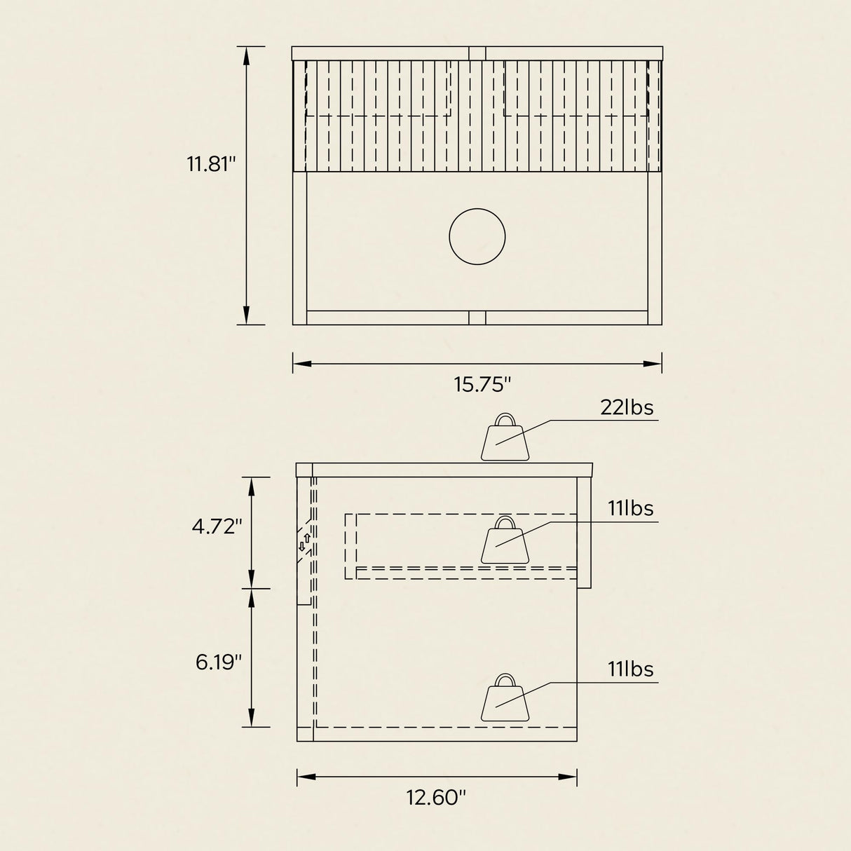 MoomJiee Floating Nightstands Set of 2 with Drawer and Open Shelf, Small Wall Mounted Bedside End Table, Modern Fluted Night Stand for Bedroom, Living Room, Black MoomJiee