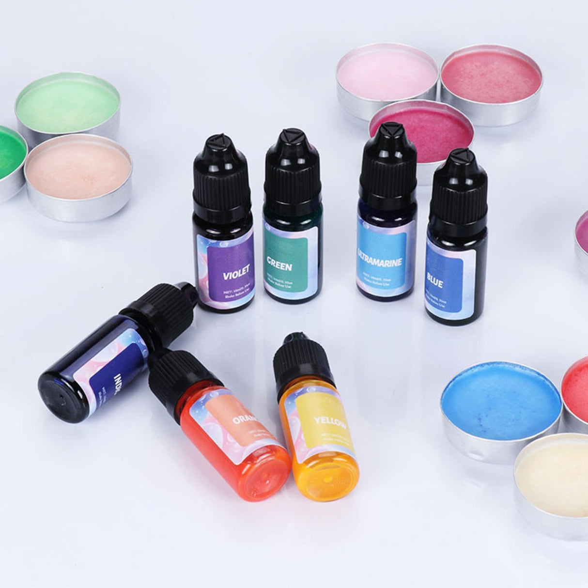 Candle Dye - Liquid Oil-Based Candle Dye | Candle Making Dye Colors | Liquid Concentrated Pigment | diyY Candle Making Pigment with 18 Or 24 Colors for Lip Gloss, Epoxy Resin WoodArtSupply