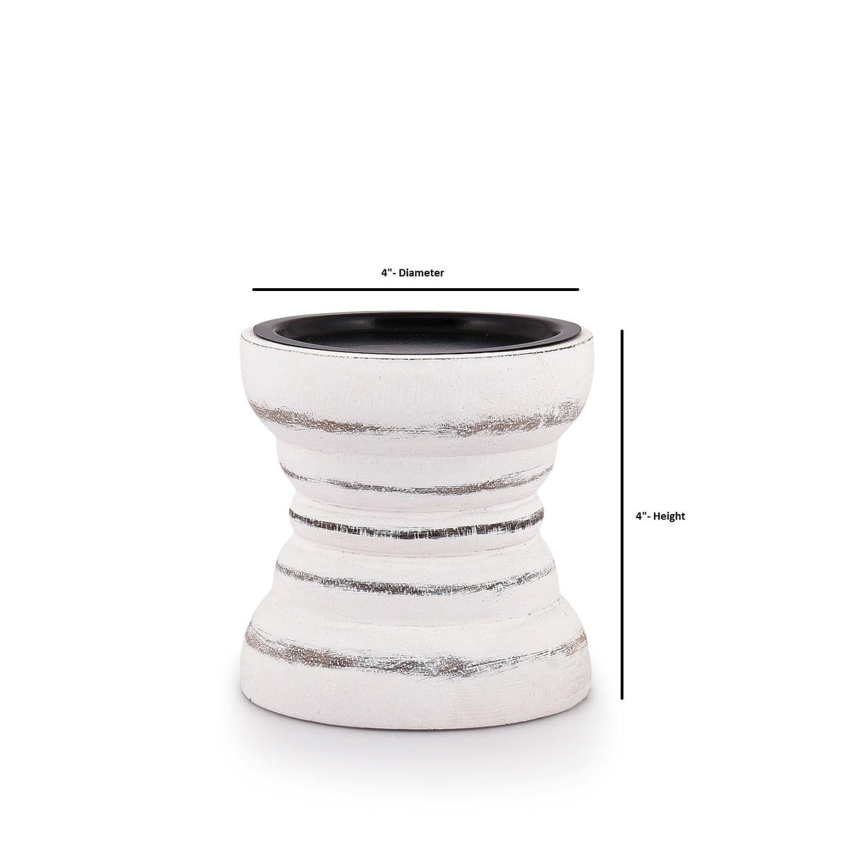 BHAVATU Farmhouse Rustic Wood Candle Holder, Holder for Special Ocassion, Home Décor, Ideal Gifts, Wedding, Parties Decorations, Candle Stick Holders (4" X 4" X 4" Inches) BHAVATU