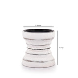 BHAVATU Farmhouse Rustic Wood Candle Holder, Holder for Special Ocassion, Home Décor, Ideal Gifts, Wedding, Parties Decorations, Candle Stick Holders (4" X 4" X 4" Inches) BHAVATU