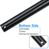 48 inch Ceiling Fan Downrod , 4 FT Black Downrod for Ceiling Fan, 1 inch Outside Diameter, Ceiling Fan Extension Downrod, Ceiling Fan Boom Suitable for a Wide Range of Fans (Black, Not Threaded) Sibosen