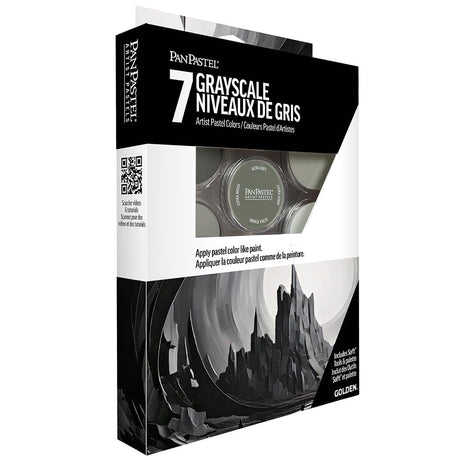 PanPastel Artist Pastels by GOLDEN, Grayscale Set, 7 Color, Professional Artist Pastels, Unique Pan Format (cake-like) PanPastel