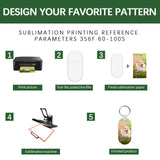 GEKIXUTP 120 Pcs Metal Sublimation Keychain Blanks Bulk，Double Sided Sublimation Blanks Keychain Heat Transfer Keychain Blanks，Sublimation Ornament Blanks （Oval） GEKIXUTP