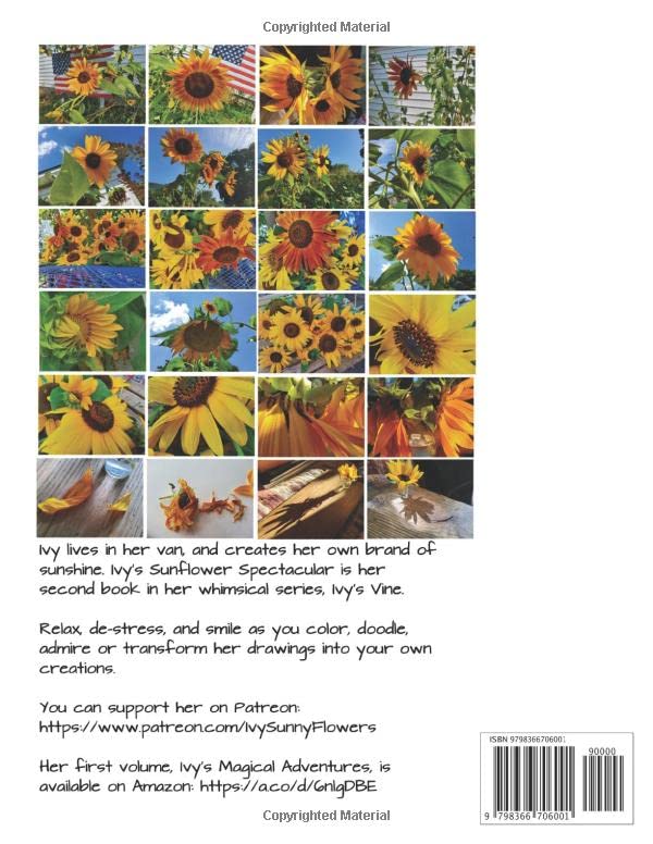 Ivy's Sunflower Spectacular: An Adult Coloring Book (Ivy's Vine) Majosta