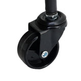 PARISLOFT Farmhouse End Table with Wheels, 2 Tier Side Table with Tray Top, Metal and Wood Rolling Coffee Table for Sofa, Kitchen, Living Room, Bedroom PARISLOFT