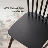 GABOEEN Modern Dining Chairs, Windsor Chair Set of 4,Wooden Dining Chairs Wood Room Chair Black Spindle Side Kitchen Room Country Farmhouse Chairs GABOEEN