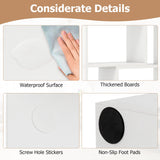 IFANNY Bookshelf, 48’’ Tall Bookcase with 8 Cubes, Small Bookshelf with Storage, Geometric Display Shelf, Wooden Bookshelves & Bookcases, Book Shelves for Bedroom, Living Room, Study (White) IFANNY