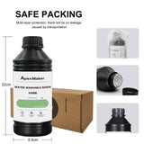 ApexMaker Water Washable Resin 1000g, High Precision, Low Odor, Quick Curing Photopolymer Resin, 395-405nm UV Curing 3D Printing Liquid Photopolymer Resin for LCD DLP SLA 3D Printers ApexMaker