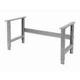 Global Industrial Adjustable Height Workbench C-Channel Leg, Plastic Laminate Square Edge, 60" W x 30" D, Gray Global Industrial
