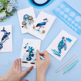 WEBEEDY 20 Sets Paper Quilling Kit for Adults Beginners 5 Styles Sea Animals Quilling Greeting Card Making Kit with Instruction DIY Turtles Dolphins Flamingos Jellyfish Seahorses Cards for Birthday WEBEEDY