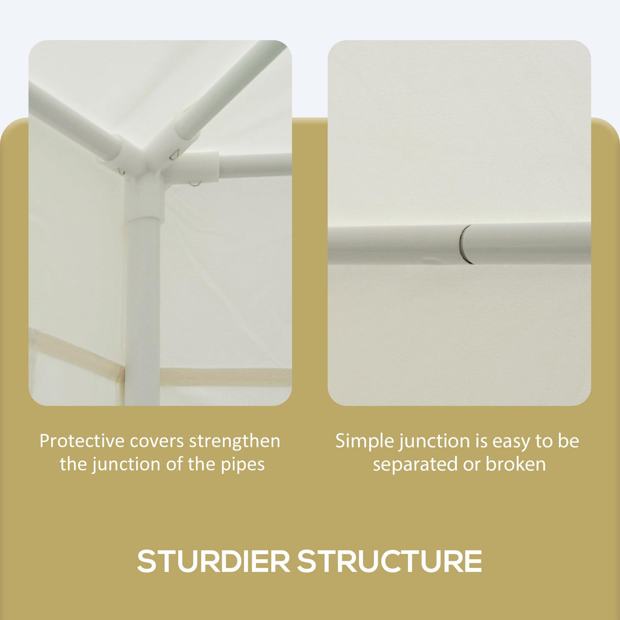 Outsunny 13' x 11' Canopy Tent, Sun Shelter with Protective Mesh Screen Walls, Hexagon Outdoor Tent for Parties, Cream White Outsunny