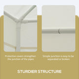 Outsunny 13' x 11' Canopy Tent, Sun Shelter with Protective Mesh Screen Walls, Hexagon Outdoor Tent for Parties, Cream White Outsunny