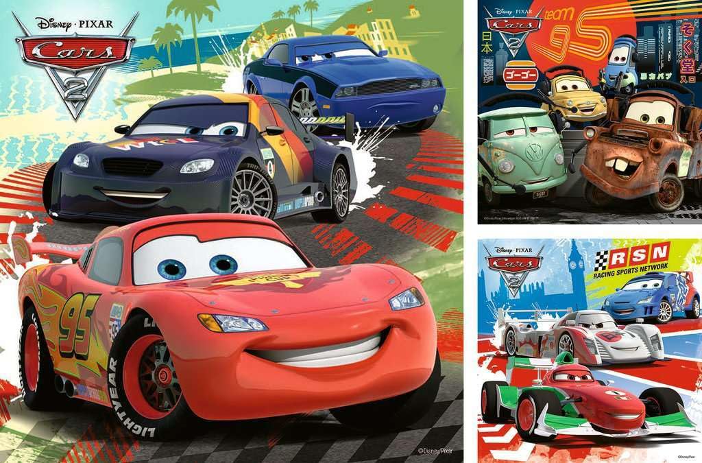 Ravensburger Disney Cars: Worldwide Racing Fun - 3 x 49-Piece Jigsaw Puzzle | Unique Pieces | Anti-Glare Surface | for Kids Ravensburger