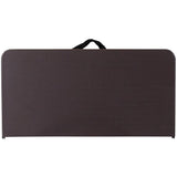 Flash Furniture Dunham 2.83-Foot Square Bi-Fold Brown Wood Grain Plastic Folding Table with Carrying Handle Flash Furniture