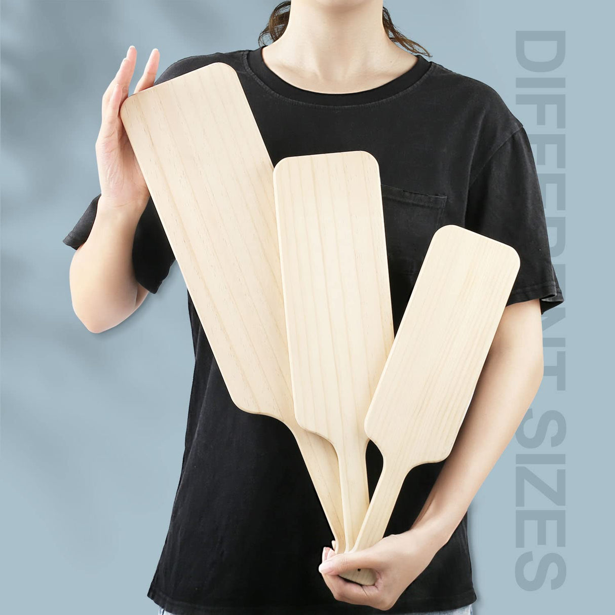 BATTIFE 2Pack 18 Inch Greek Fraternity Paddle, Unfinished Pine Wood Paddle, Solid Wooden SororityPaddle, Frat Paddle BATTIFE