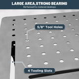 Hymula Welding Table 36" X 24" 1200lbs Load Capacity Heavy Duty Carbon Steel Weld Table for Shop Home Garage, Casters with Brakes, Black Hymula