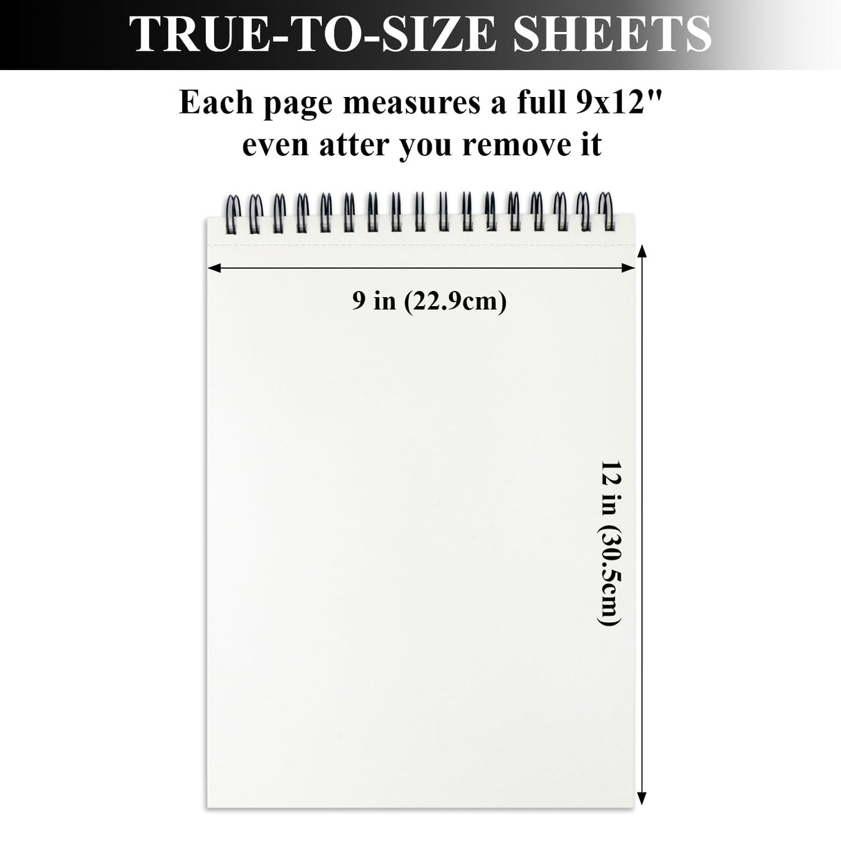 9" x 12" Sketch Book, Top Spiral Sketchbook, 100 Sheets Sketch Pad, (68 lb/100 GSM) Drawing Paper Pad, Drawing Notebook for Kids, Artist Sketchbook for Drawing, Illustration, Classroom Must Haves. Cewei