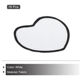 MECCANIXITY 16pcs Sublimation Patch Blank, 8cm/3.15" Fabric Iron-on Blank Heat Transfer Repair Patch for DIY Crafts Caps Clothes Shoes Bags Uniforms Heart, White MECCANIXITY