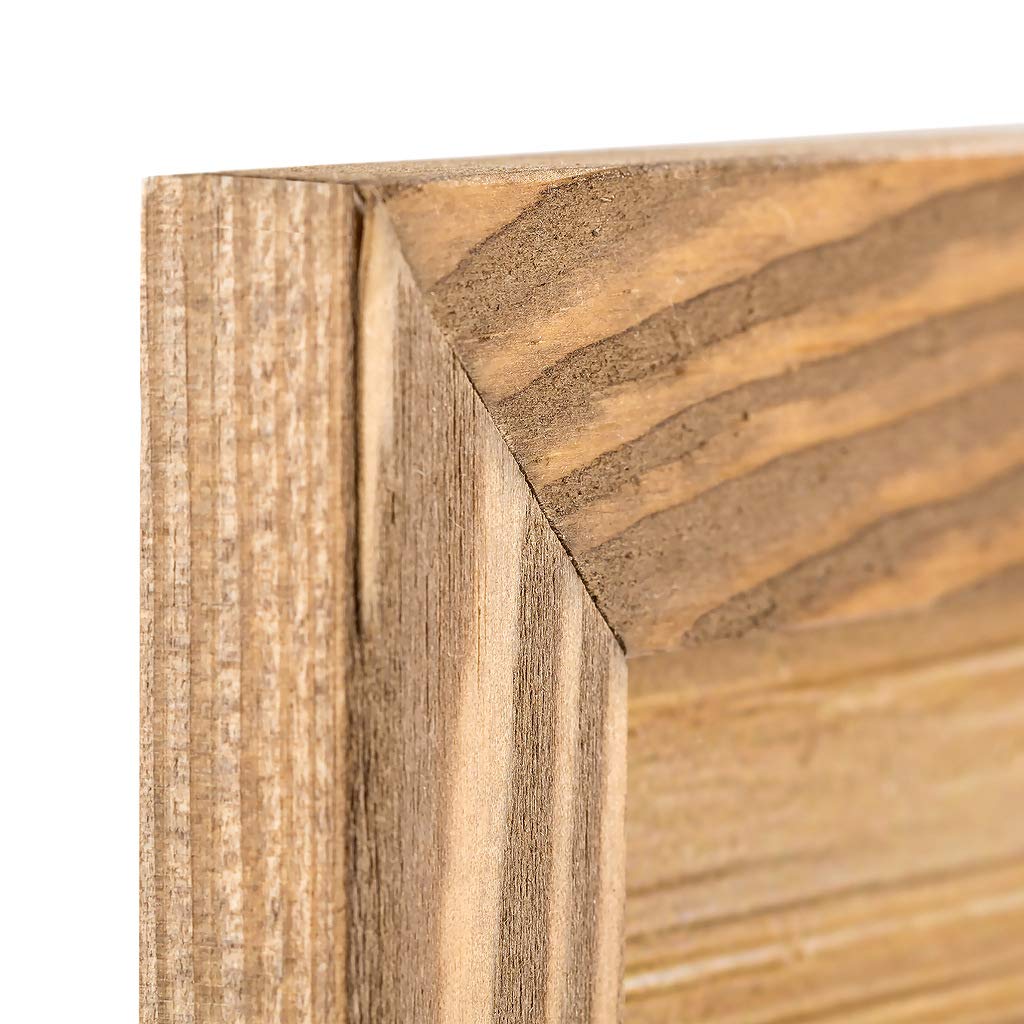 Rustic Wooden Picture Frame 9x12 Inch - 100% Natural Solid Eco Distressed Wood for Wall Mounting Photo Frame - Walnut WOOD SIDE ORBIS