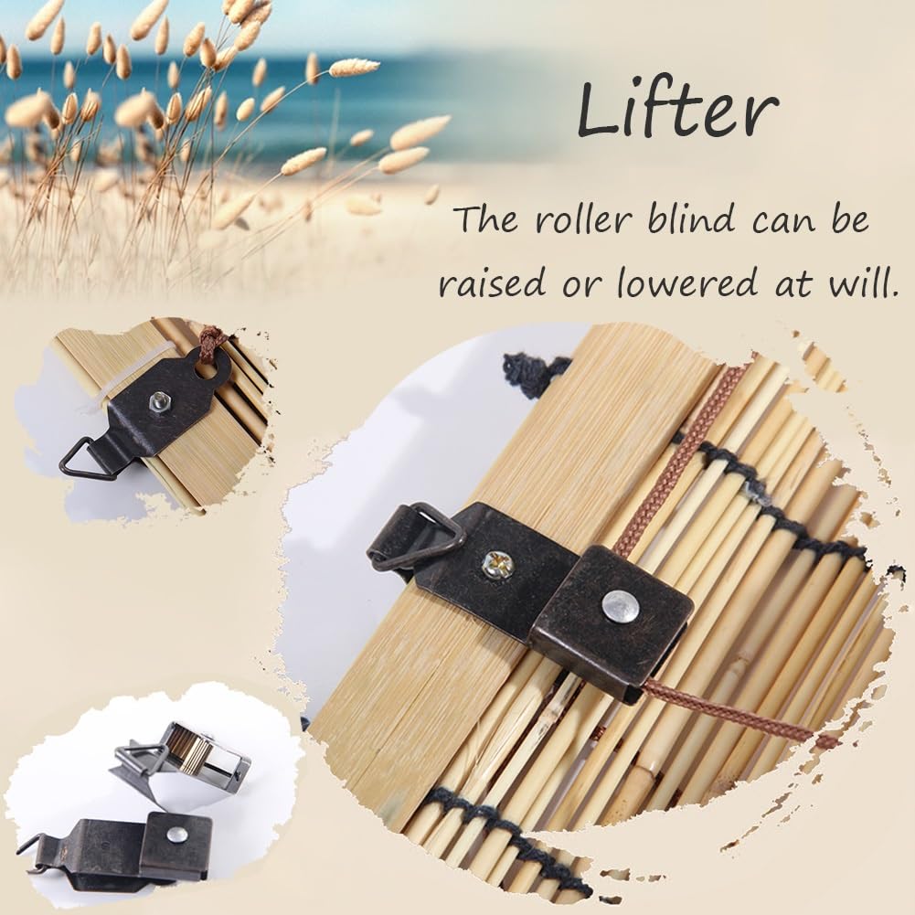 Generic Patio Bamboo Roller Shades, Outdoor Roll-up Blinds, Bamboo Window Shade, Home Roman Blinds, Anti-UV 36x72 27x48 34x84 55x96 20x84in (Color : Brown) WoodArtSupply