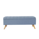 HomePop Modern Storage Bench, Blue Large HomePop