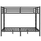 Queen Over Queen Bunk Beds for Adults,Heavy Duty Adult Bunk Beds,Metal Bunk Bed Queen Over Queen with 2 Ladders,Queen Size Bunk Bed, Noise-Free,Black Bellemave