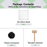 C&AHOME Cube Storage Organizer, 6-Cube Shelves Units, Closet Cabinet, DIY Plastic Modular Book Shelf, Ideal for Bedroom, Living Room, Office, 36.6" L x 12.4" W x 36.6" H Translucent White SBTM3506A C&AHOME