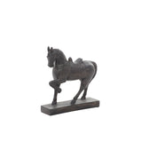 Deco 79 Polystone Horse Decorative Sculpture Home Decor Statue, Accent Figurine 9" x 3" x 9", Brown Deco 79