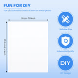 Sublimation Aluminum Blank Metal Photo Sign Blanks Wall Poster Frame Custom Pictures Wall Art for Bedroom Living Room Wedding Baby Pet Family Picture Framed Wall Decor, 11 x 14 Inch, White (4 Pieces) Ferraycle