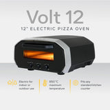 Ooni Volt 12 Electric Pizza Oven - Indoor & Outdoor Versatile Electric Oven, Pizza Cooker with Stone, Indoor and Outdoor Toaster Oven Countertop, Portable Pizza Oven, Cook 12 Inch Pizzas and More ooni