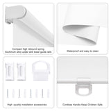 Sunoff Blackout Roller Shades Blinds Cordless for Windows Pull Down Room Darkening Door Blinds with Thermal Insulated Easy to Install for Living Room,Bedroom,Home,Office Bathroom White 33" W x 72" H sunoff