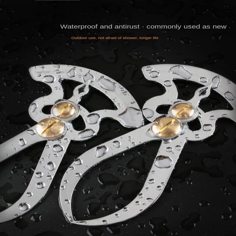 Smgda Stainless Steel Feeler Gauge, Thickness Gauge, Depth Gauge, Inner Outer Diameter Ruler, Inside/Outside Caliper, Pocket Ruler Imperial Measuring Tool for Measure Gap Width/Thickness Woodturning Smgda