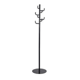 Safco Hook Head Coat Rack, Freestanding Hat and Jacket Hanger with 8 Rounded Edge Hooks, Durable Black Powder Coat Finish Safco