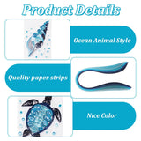WEBEEDY Paper Quilling Kit 20 Sets DIY Sea Animals Paper Quilling Kit with Paper Quilling Strips Supplies Ocean Greeting Card Making Kits for Beginners DIY Handmade Crafts Home Room Wall Decor Gift WEBEEDY