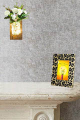 Rustic Home Decor Mason Jar Wall Sconces, Timer Led Fairy Lights and Flowers, Handmade Wood Art Goods Decor, Farmhouse Wall Decorations for Bathroom and Living Room - Set of 2 OCTMUSTARD