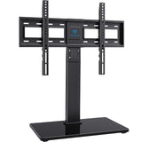 PERLESMITH Universal Swivel TV Stand Base, Table Top TV Stand for 37 to 65,70,75 inch LCD LED TVs, Height Adjustable TV Mount Stand with Tempered Glass Base, VESA 600x400mm, Holds up to 99lbs, PSTVS13 PERLESMITH