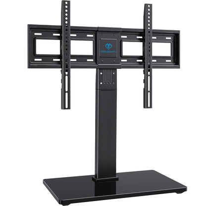 PERLESMITH Universal Swivel TV Stand Base, Table Top TV Stand for 37 to 65,70,75 inch LCD LED TVs, Height Adjustable TV Mount Stand with Tempered Glass Base, VESA 600x400mm, Holds up to 99lbs, PSTVS13