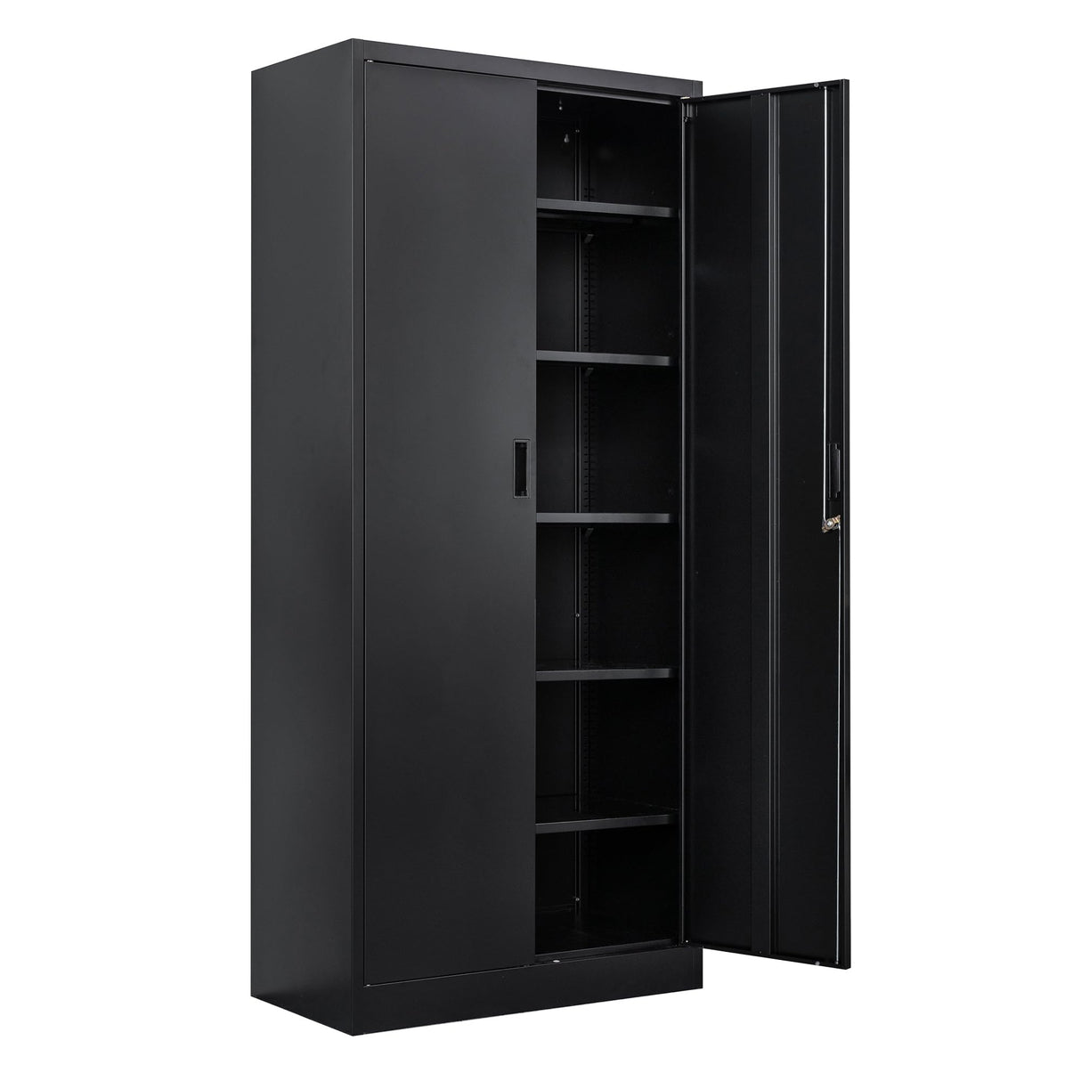 CJF Metal Storage Cabinet with Locking Doors and 5 Adjustable Shelves, Office Steel Cabinet for Garage, Classroom, School, Home, Pantry CJF