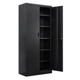 CJF Metal Storage Cabinet with Locking Doors and 5 Adjustable Shelves, Office Steel Cabinet for Garage, Classroom, School, Home, Pantry CJF
