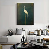 5D Bird Diamond Painting Kits for Adults Beginner,Diamond Art Kits for White Crane,DIY Round Full Drill Diamond Dots Paintings with Gem Art Crafts for Home Wall Decor 12X16 Inch GEMFAMILY