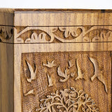 INTAJ Cremation Urns for Human Ashes Companion Male Female Wooden Tree of Life Urns Box and Casket for Ashes Men Women Child Pets Cat Dog Urn Burial INTAJ