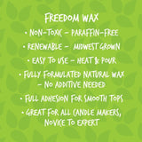 American Soy Organics Microwavable Soy Wax Beads for Candle Making – Premium Soy Candle Kit-10 pounds Freedom Soy Beads-4 Centering Devices- 20 Wick stickers-20 6-inch pre-Waxed Wicks American Soy Organics