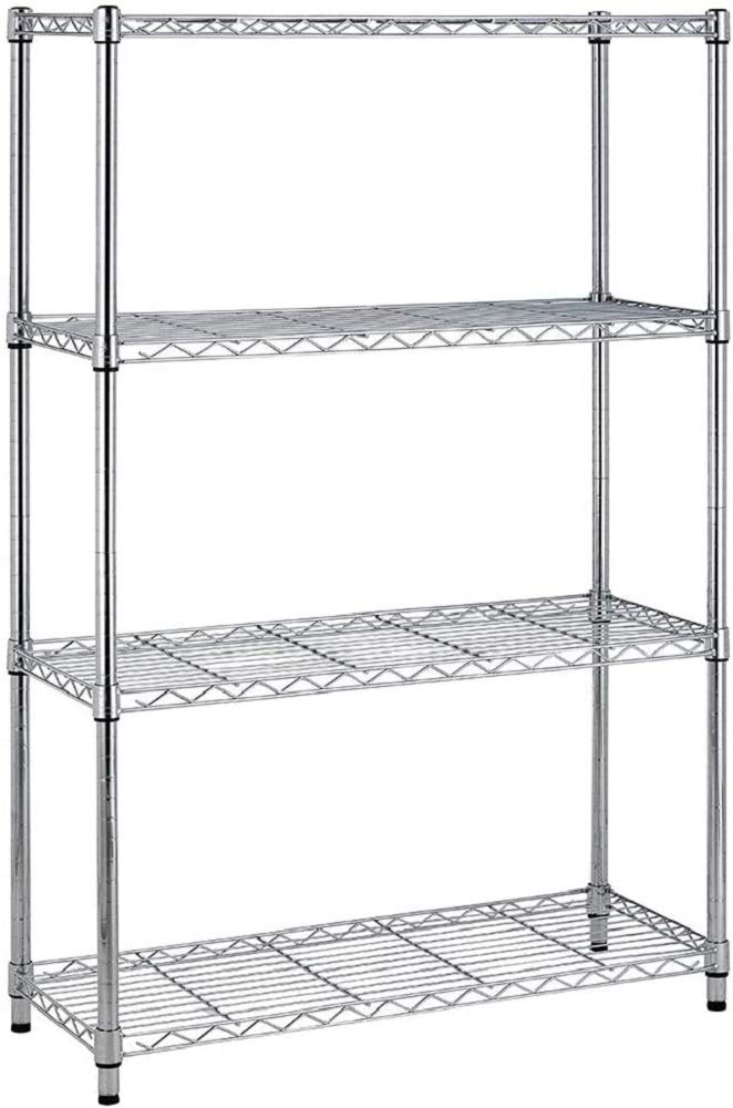 14''Dx36''Wx54''H 4-Shelf Wire Shelving Unit Garage NSF Business Wire Shelf Metal Large Storage Shelves Heavy Duty Height Utility Commercial Grade Steel Layer Shelf Rack Organizer 1000 LBS BestOffice