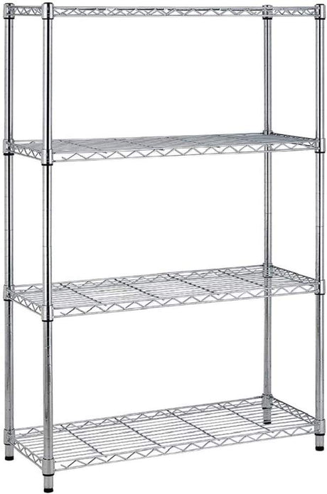 14''Dx36''Wx54''H 4-Shelf Wire Shelving Unit Garage NSF Business Wire Shelf Metal Large Storage Shelves Heavy Duty Height Utility Commercial Grade Steel Layer Shelf Rack Organizer 1000 LBS BestOffice