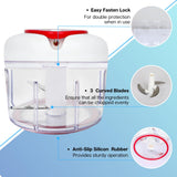 Easy String Pull Food Chopper | Manual Food Processor for Chopping, Dicing, and Mixing | Compact, Portable, and BPA-Free | Ideal for Vegetables, Nuts, Salsa, and Salad Uppahome