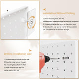 FZK Peg Board,36pcs Pegboard Kit, Includes 4 White Pegboard and Accessories,Plastic Peg Board,with Hooks Peg Board Wall Organizer for Office, Craft Room FZK