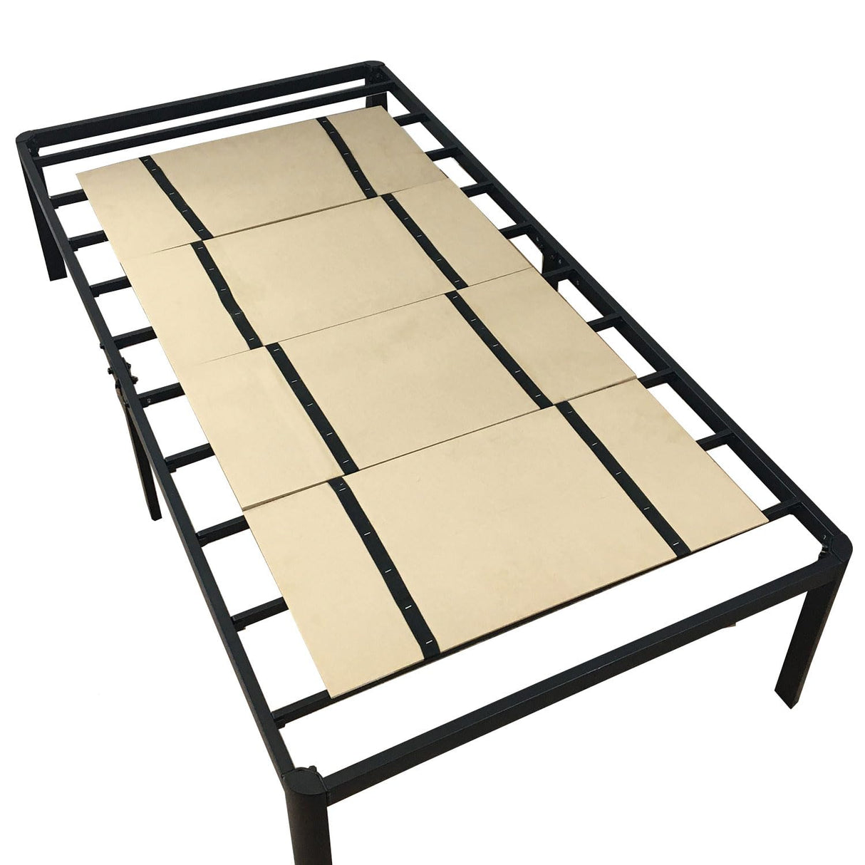 DMI Foldable Box Spring, Bunkie Board, Bed Support Slats for Support to Streamline and Minimize the Bed, No Assembly Needed, Twin Size, 60 x 30,Brown DMI